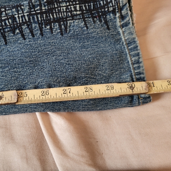 Nitro Stretch Jeans, circa 2003, y2k era, size 1, extra long, waist 26 - Picture 8 of 8